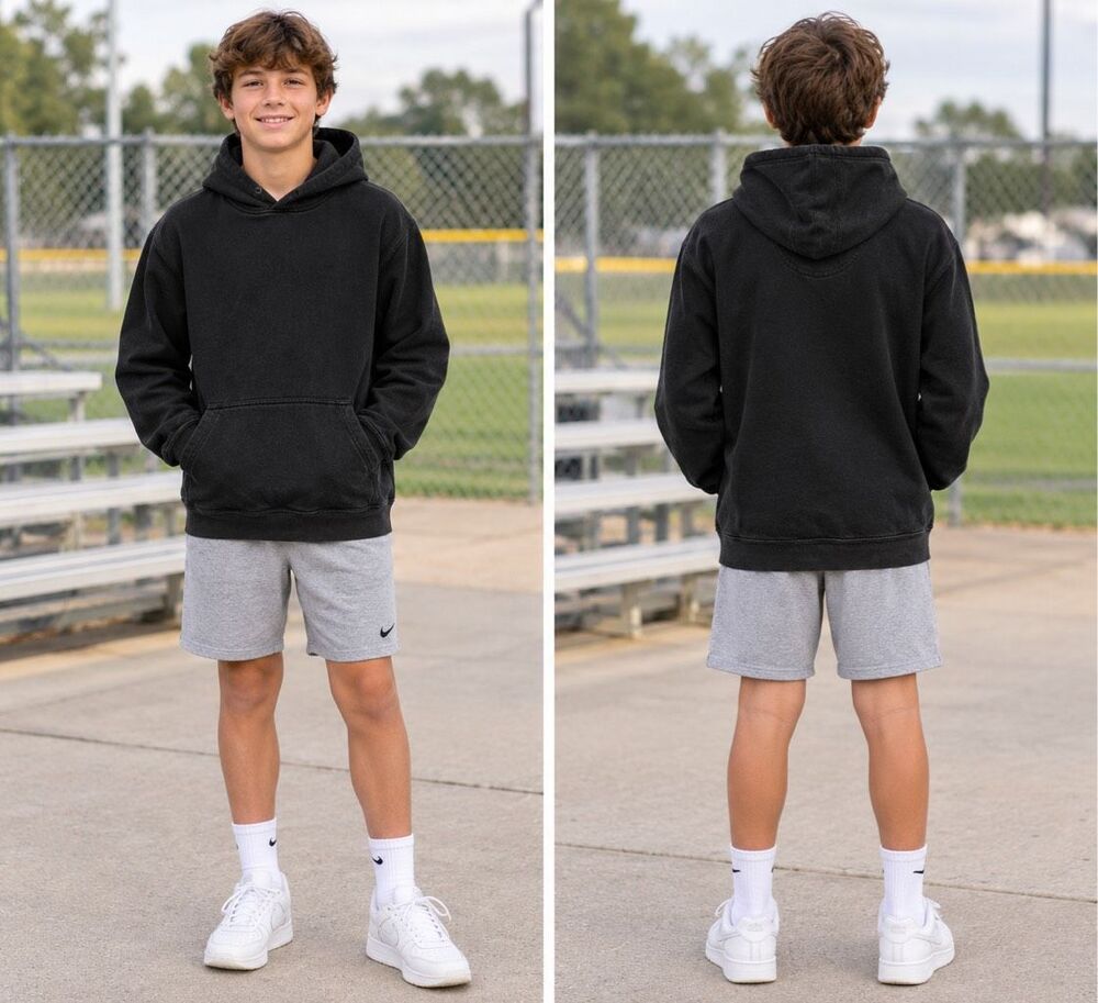 Simply for Sports big kids XL pullover hoodie w/front pocket black